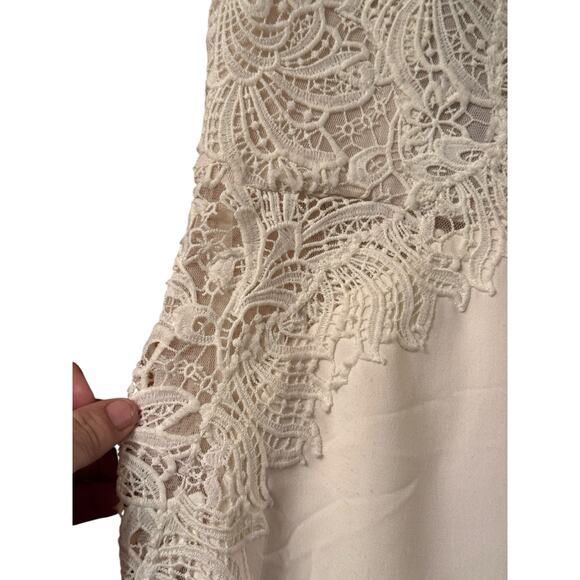 Tara Keely White Lace Bodice Spaghetti Strap Wedding Dress Bridal Gown - Picture 5 of 15